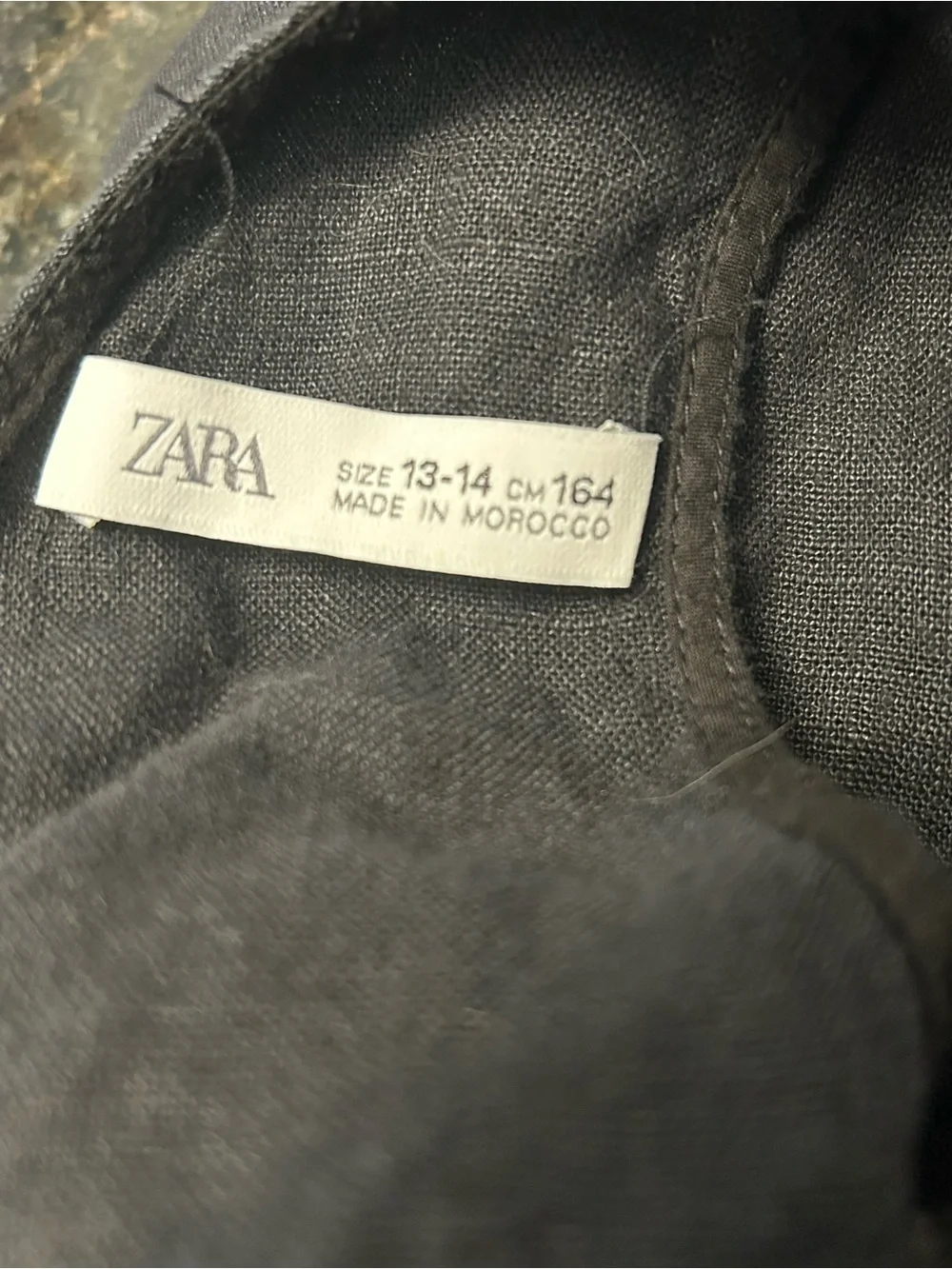 Zara Black Linen Blend Cut Out Wide Leg Jumpsuit w/ Pockets Size 13-14